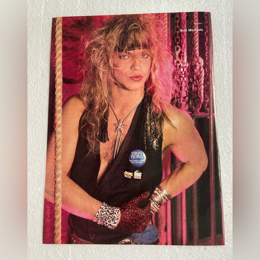 Vintage Rock Star Pinup of Poison’s Bret Michaels